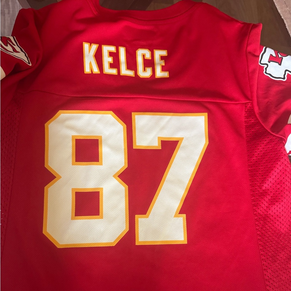 NFL Red and Yellow Women's Jersey Travis Kelce